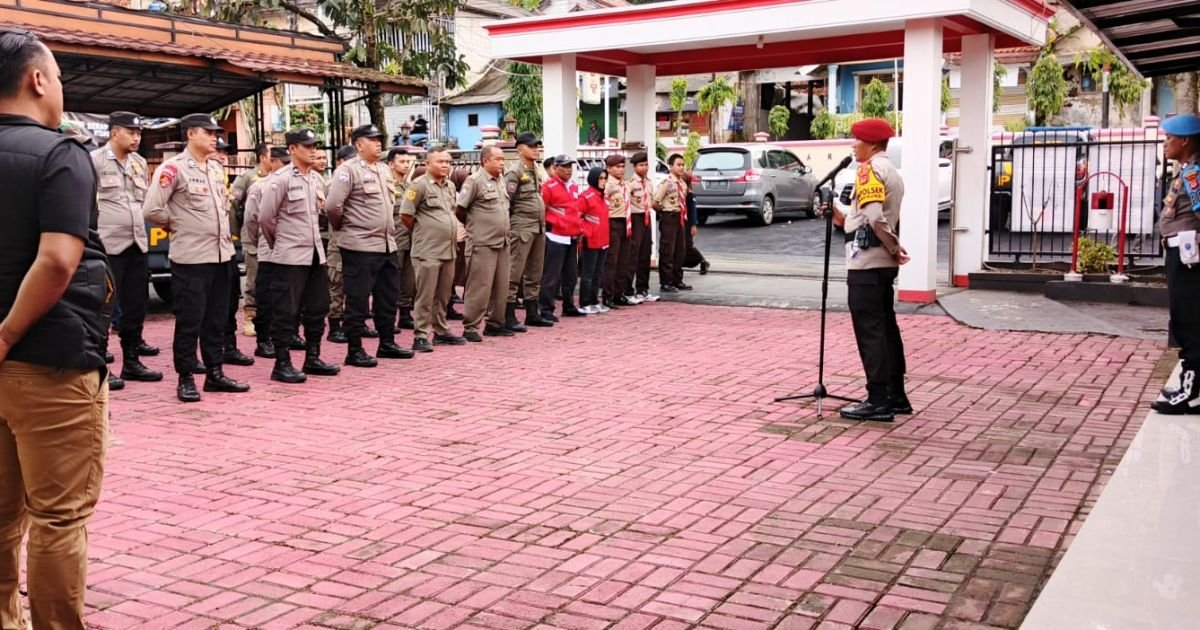 Polsek Nanggung Gelar Apel Gabungan, Siap Amankan Malam Tahun Baru 2026