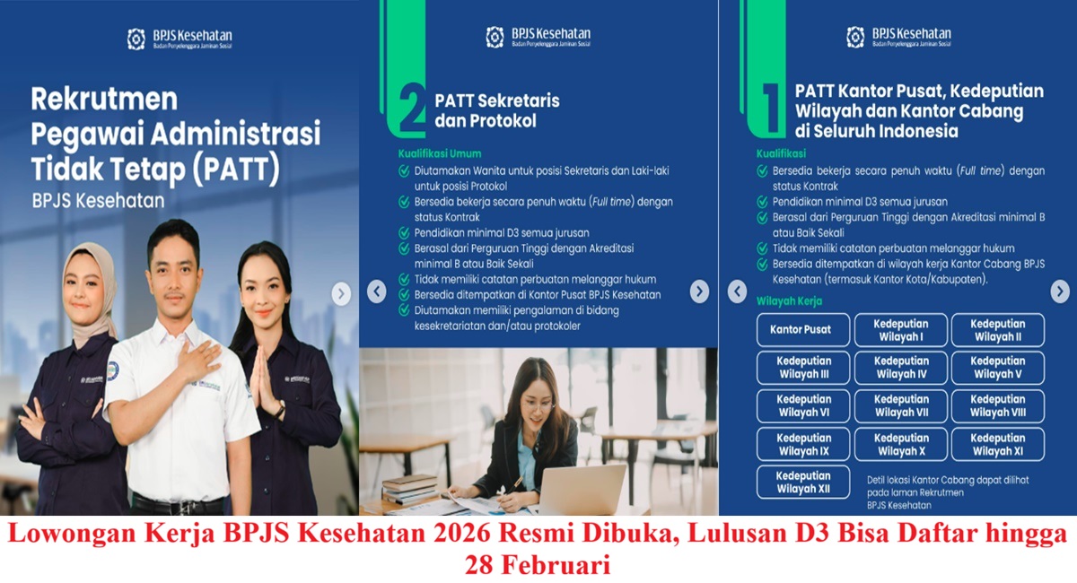 BPJS Kesehatan Buka Rekrutmen Besar-besaran 2026, Cek Syarat dan Batas Waktunya!