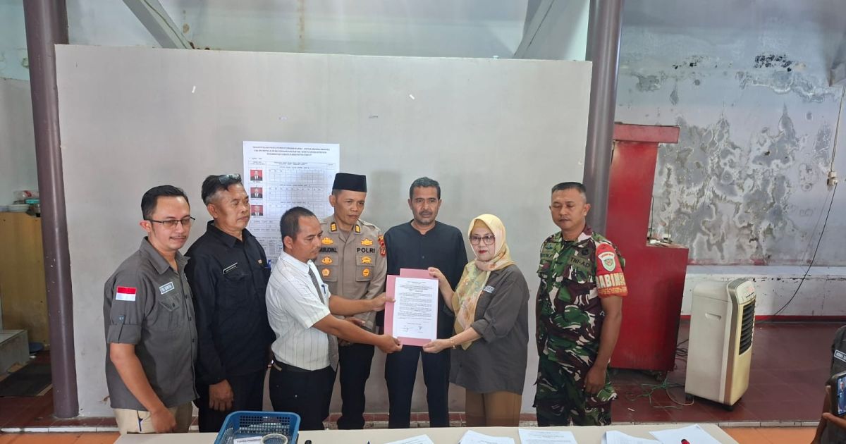 Kapolsek Cibatu Pastikan Pilkades PAW Desa Keresek Garut Berlangsung Kondusif.