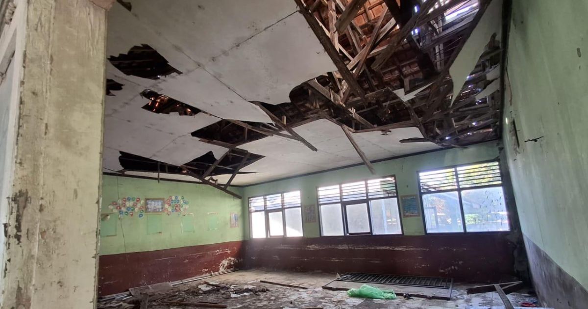 Kondisi ruang kelas SDN Babakan 01, Desa Babakan, Kecamatan Tenjo, Kabupaten Bogor.