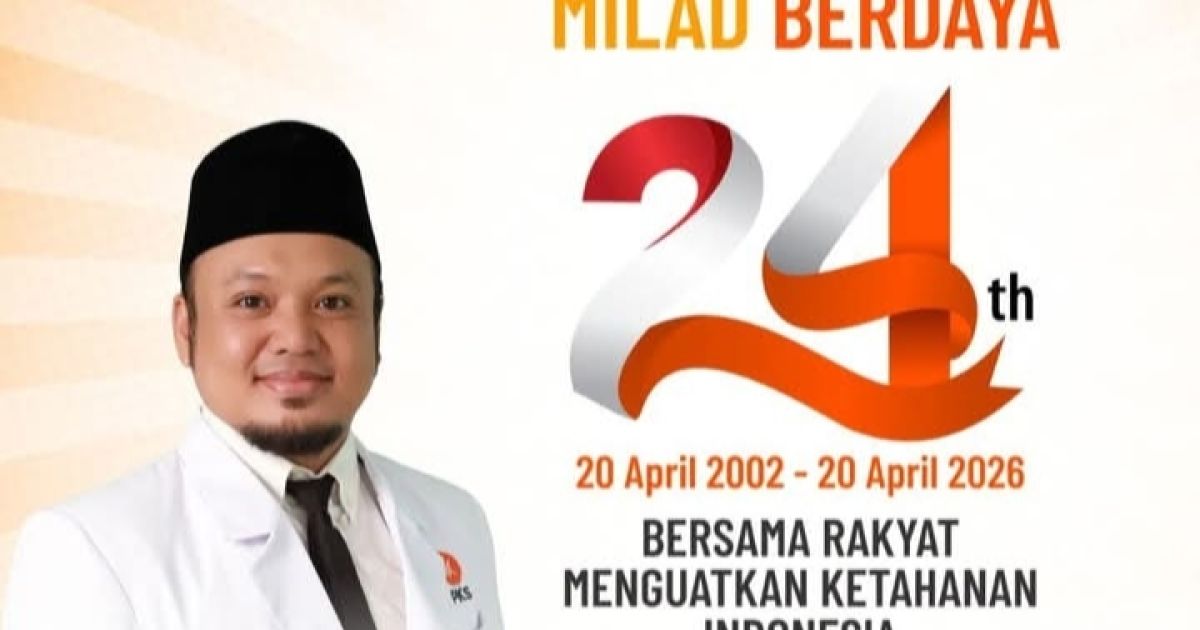 Erpa Aris Purnama Ucapkan Selamat Milad ke-24 PKS: Bersama Rakyat Menguatkan Ketahanan Indonesia.