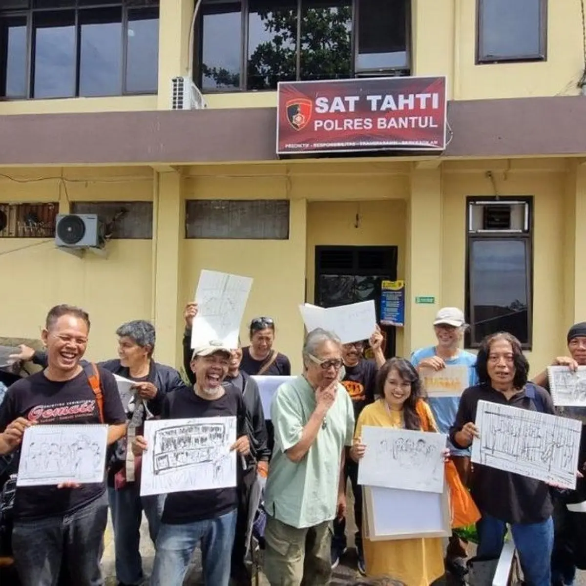 Asah Empati Kemanusiaan, Butet Kartaredjasa Ajak Seniman Melukis di Sel Tahanan Polres Bantul