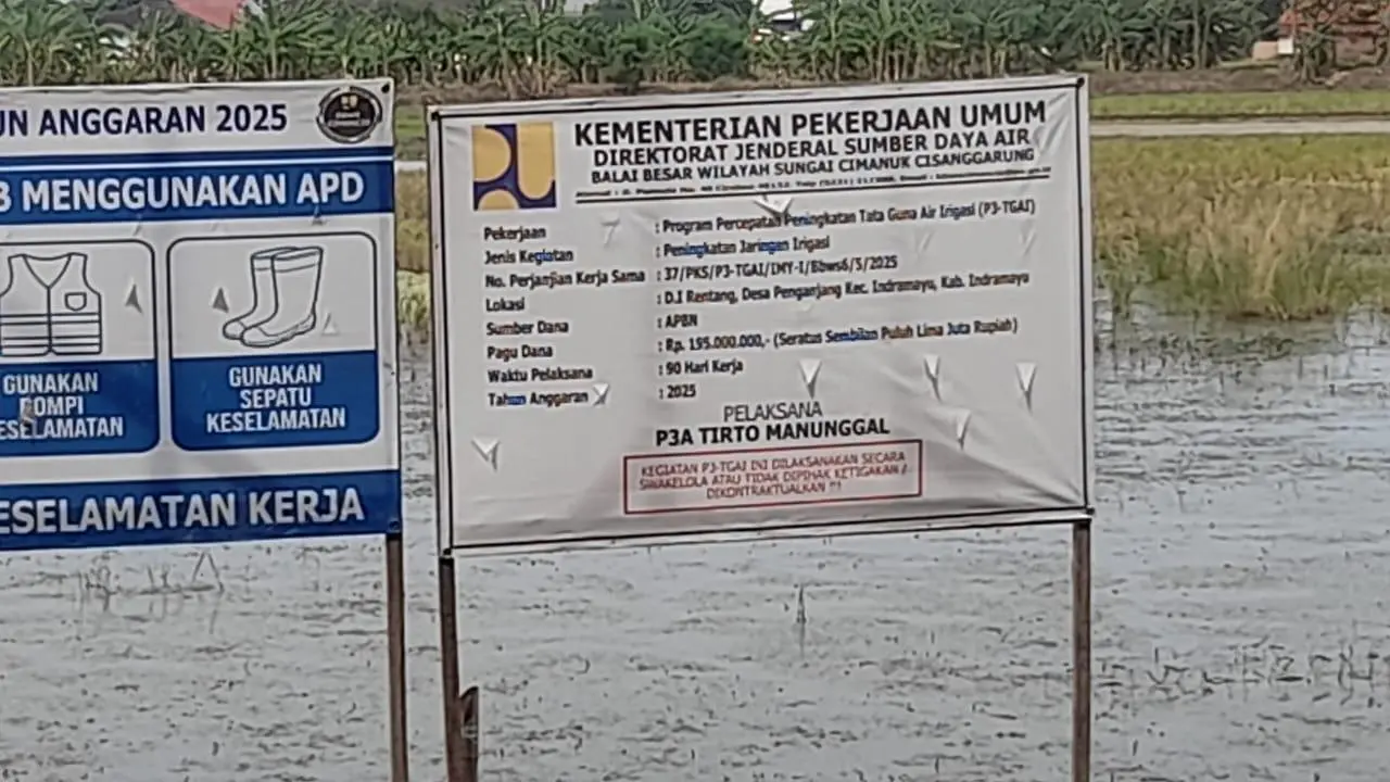 Kualitas Buruk Bangunan P3TGAI D.I Desa Penganjang Diduga Faktor Dana Disunat