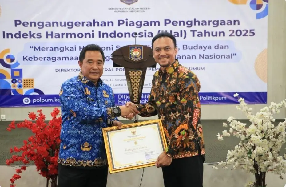 Kabupaten Ciamis Raih Penghargaan Indeks Harmoni Indonesia 2025