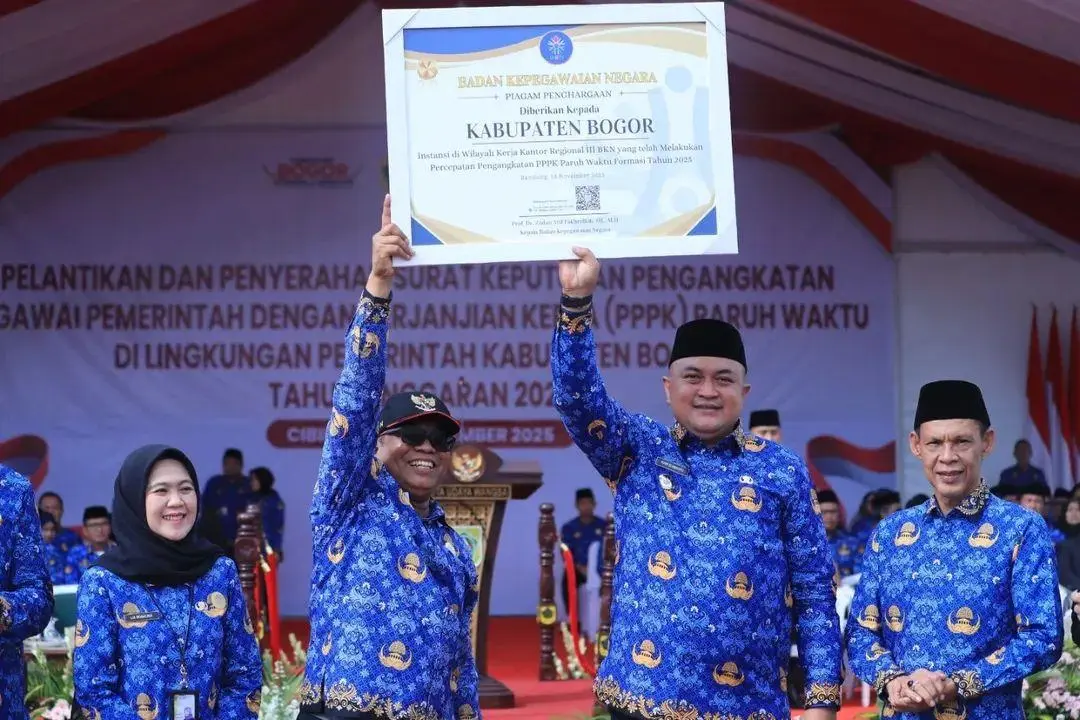 Rekor! Rudy Susmanto Lantik 9.687 PPPK Paruh Waktu di Bogor