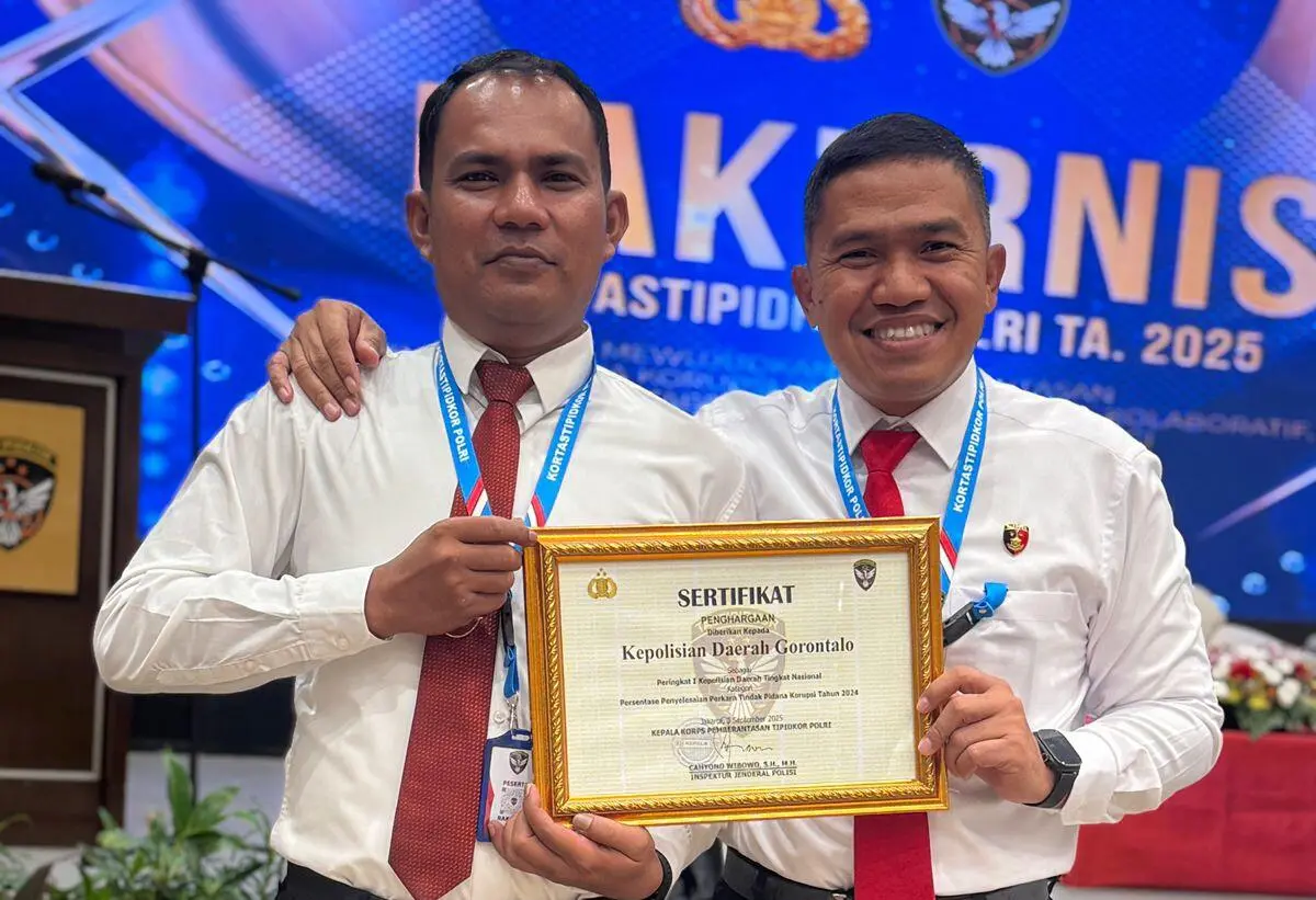 Kombes Pol. Dr. Maruly Pardede Antar Polda Gorontalo Jadi yang Terbaik se-Indonesia dalam Penuntasan Kasus Korupsi