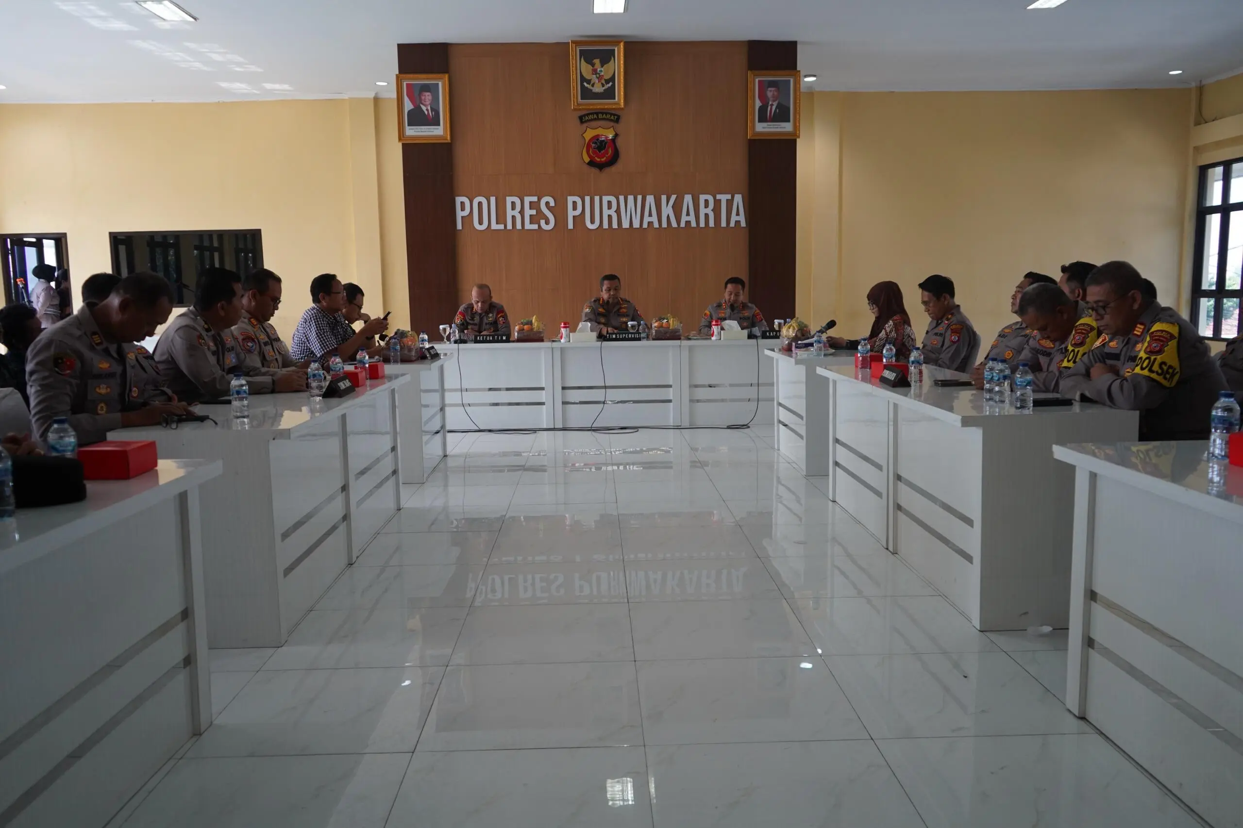 Kapolres Purwakarta Sambut Tim STIK Lemdiklat Polri Laksanakan Penelitian dan Supervisi di Polres Purwakarta