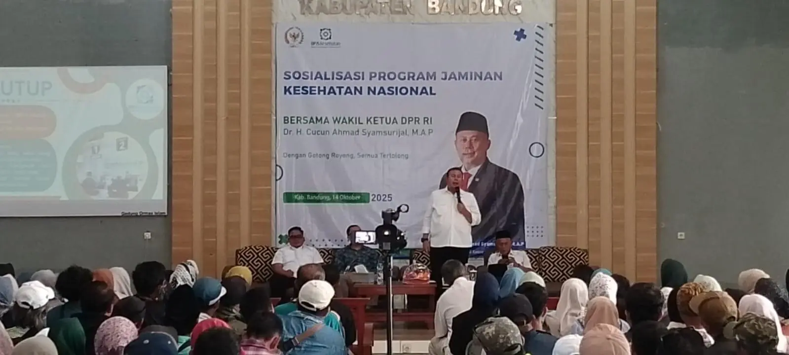 Sosialisasi JKN dan BPJS Ketenagakerjaan di Soreang, Wakil Ketua DPR RI H.Cucun Ajak Petani hingga Tukang Ojek Ikut Terlindungi